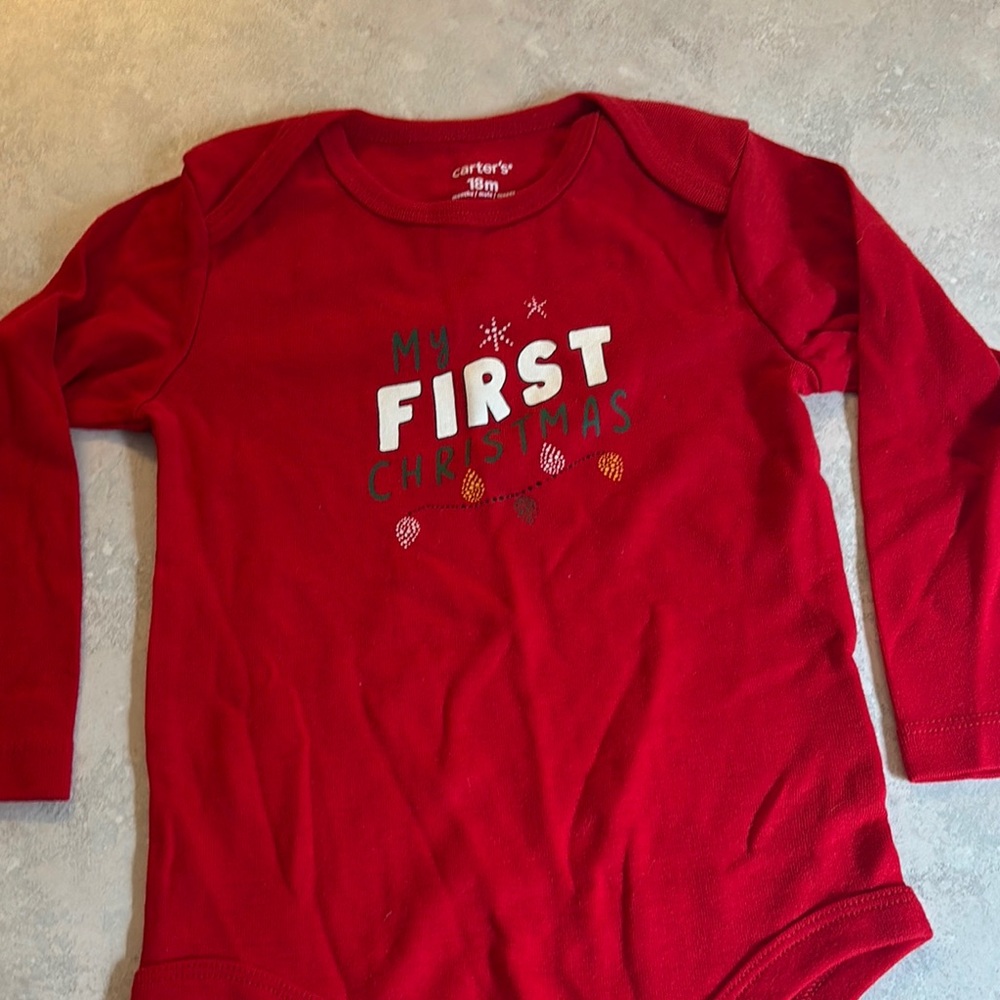 Carter's Red 'My First Christmas' Long Sleeve Tee